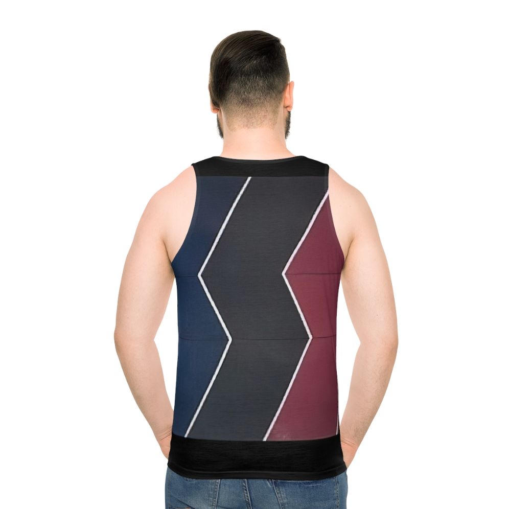 Thomas Downing inspired color field geometric abstract art unisex tank top