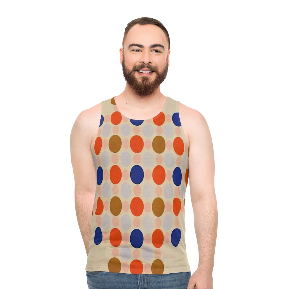 Unisex tank top with Thomas Downing inspired abstract color field painting