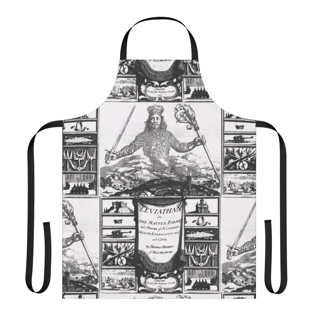 Apron featuring the iconic frontispiece engraving from Thomas Hobbes' Leviathan