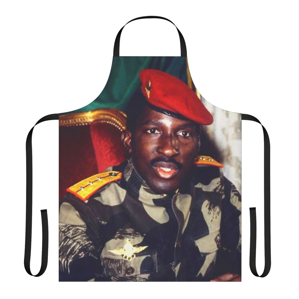 Thomas Sankara Inspired African History Apron featuring a portrait of the Burkinabé revolutionary leader