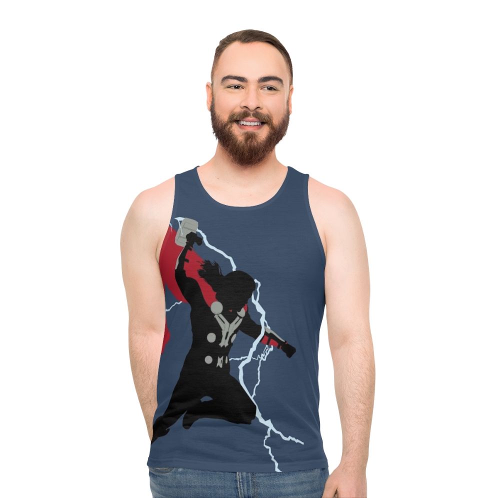 Unisex Thor God of Thunder Silhouette Tank Top