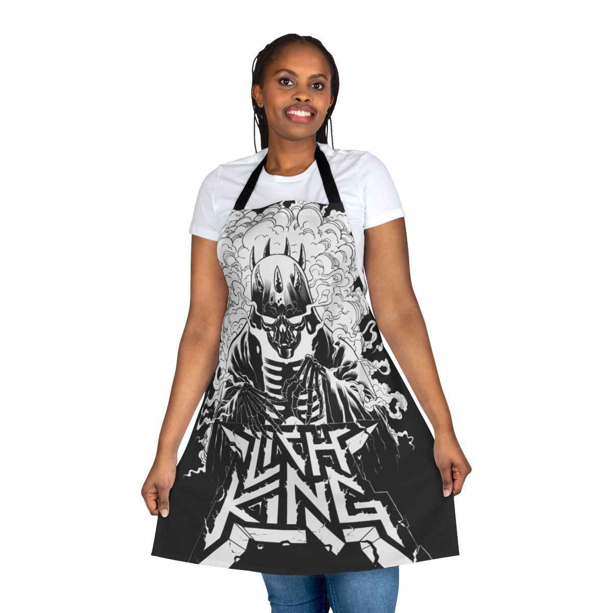 Thrash metal lich king nucleomancer inspired apron