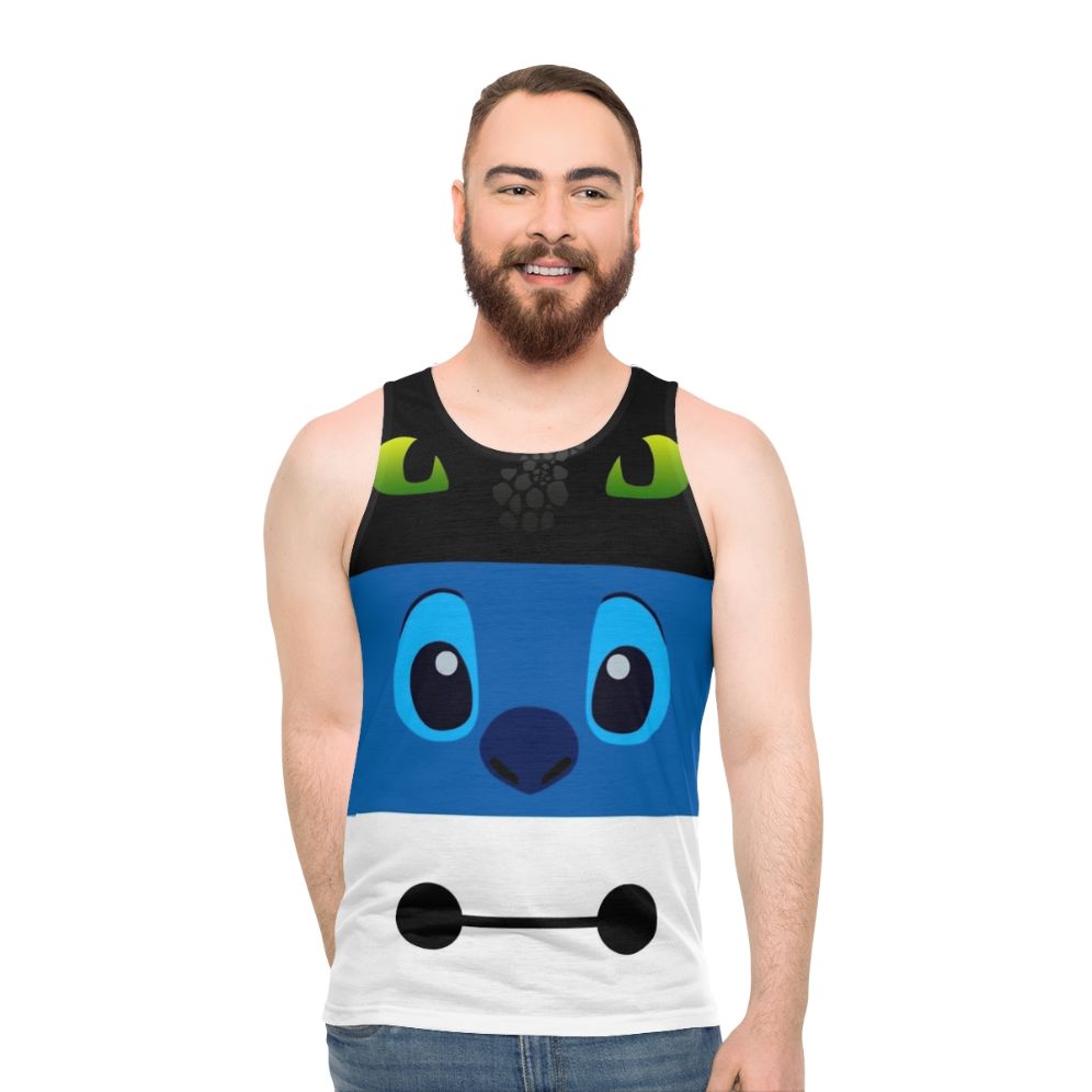 Three Colors Unisex Tank Top with Minimalist Design