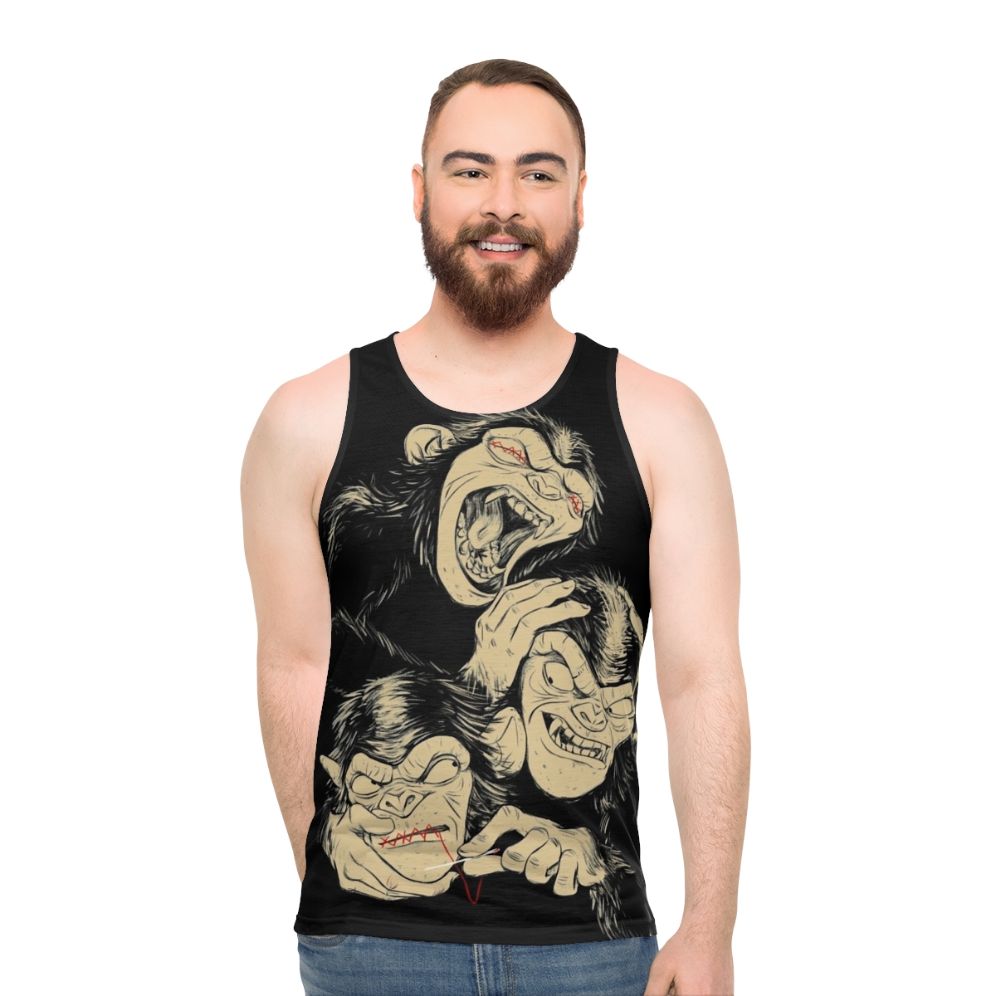 Three Wise Monkeys Unisex Tank Top