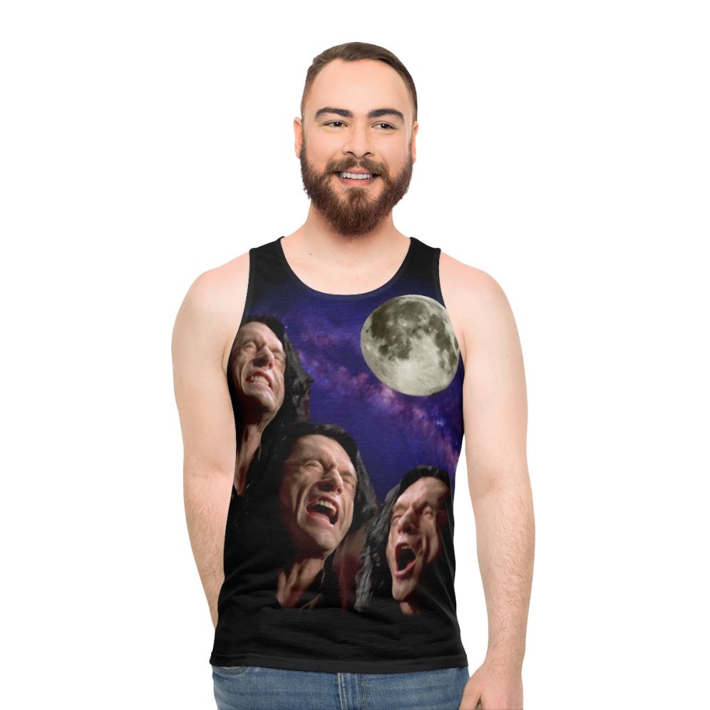 Three Wiseau Moon Unisex Tank Top