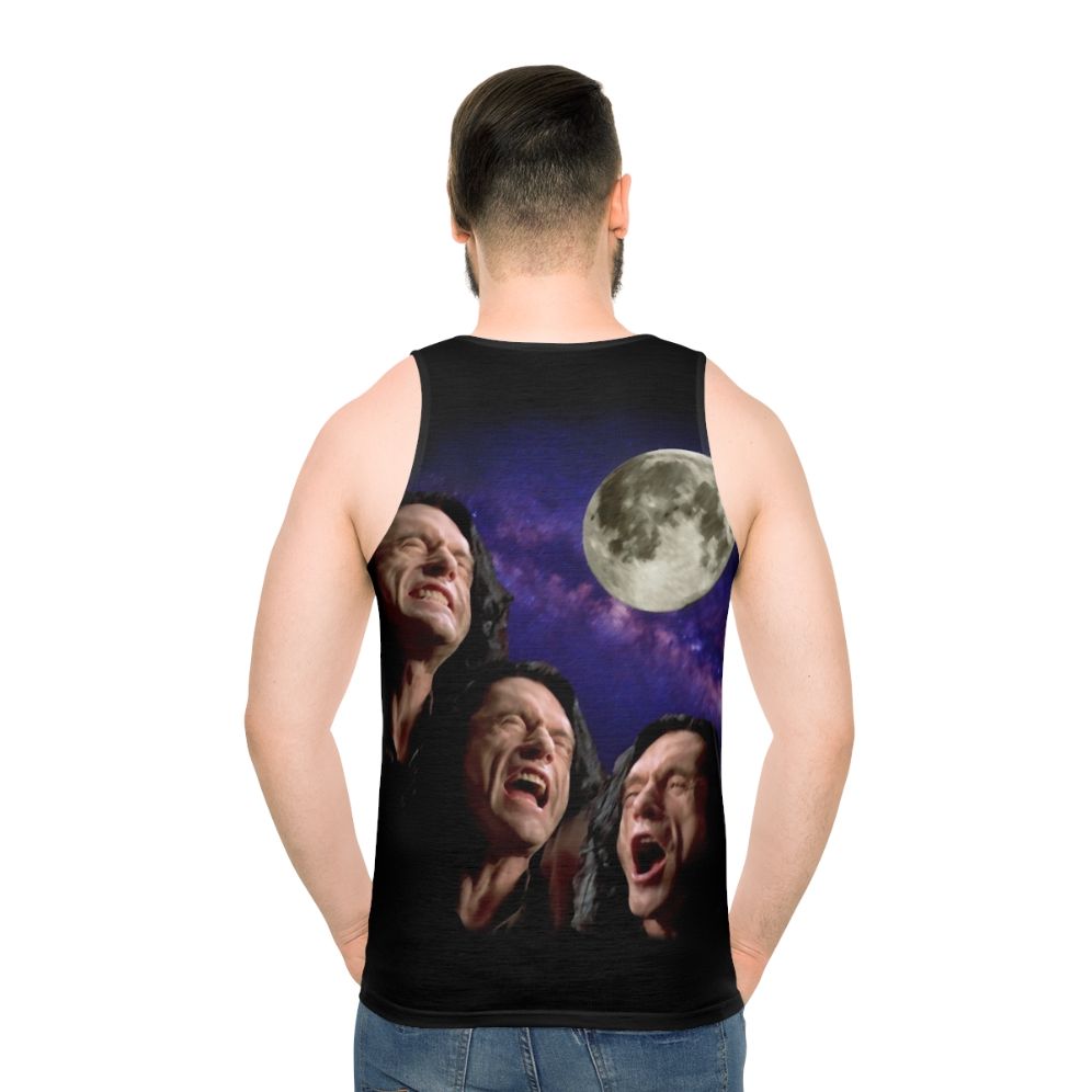 Three Wiseau Moon Unisex Tank Top