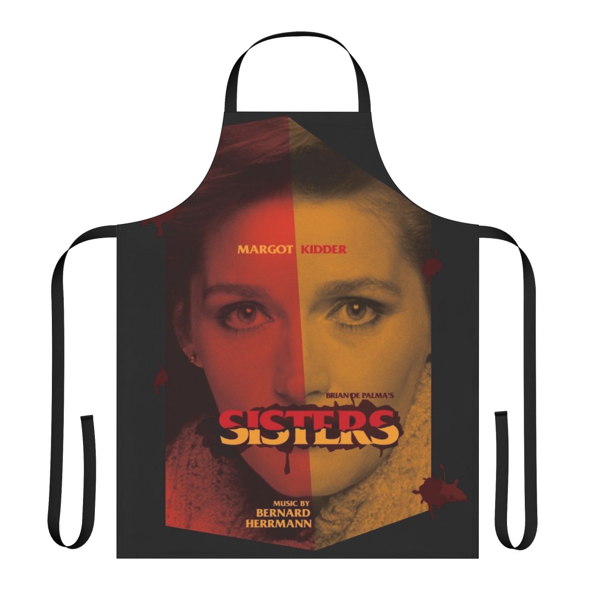 Kitchen apron inspired by the thriller film Sisters directed by Brian De Palma