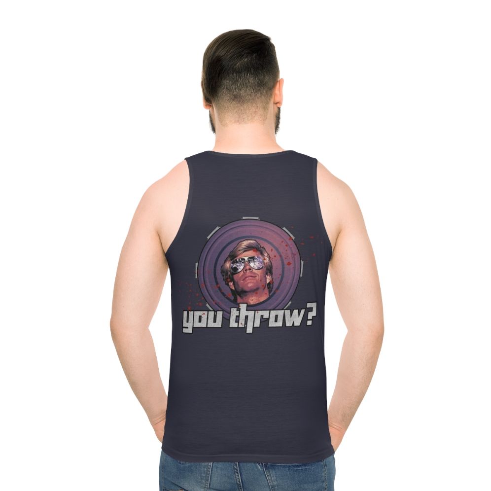 Unisex tank top with throwable design