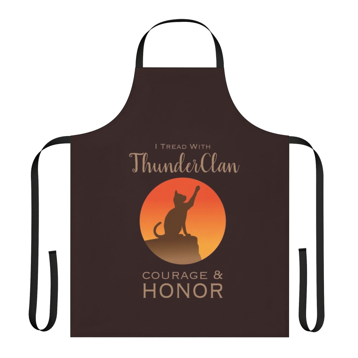 Thunderclan Pride themed apron for cat lovers and Warrior Cats fans