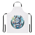 Thunderous Silver Ape Fantastical Apron featuring a legendary, mythical creature