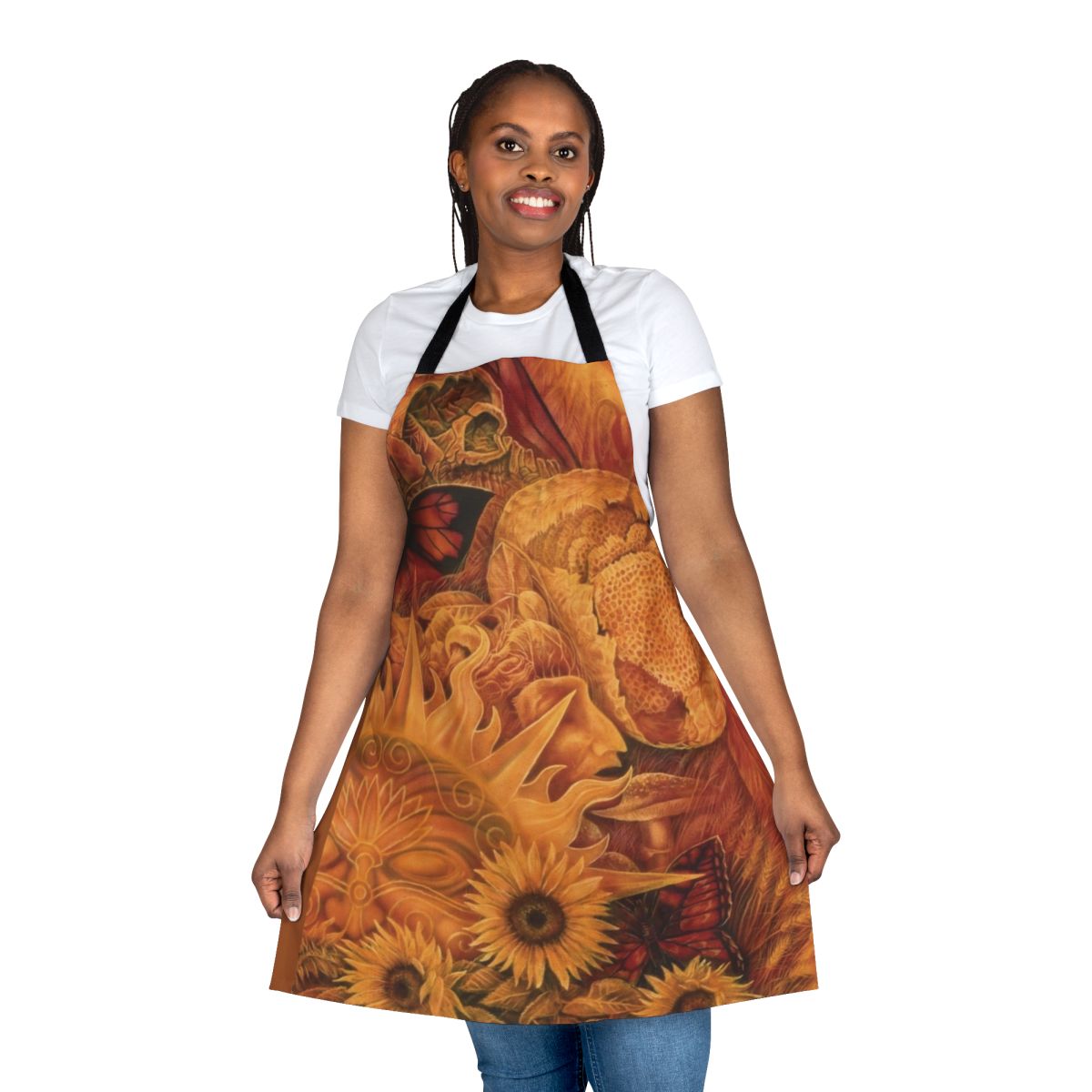 Tiamat-themed wild honey metal apron featuring the band's iconic imagery
