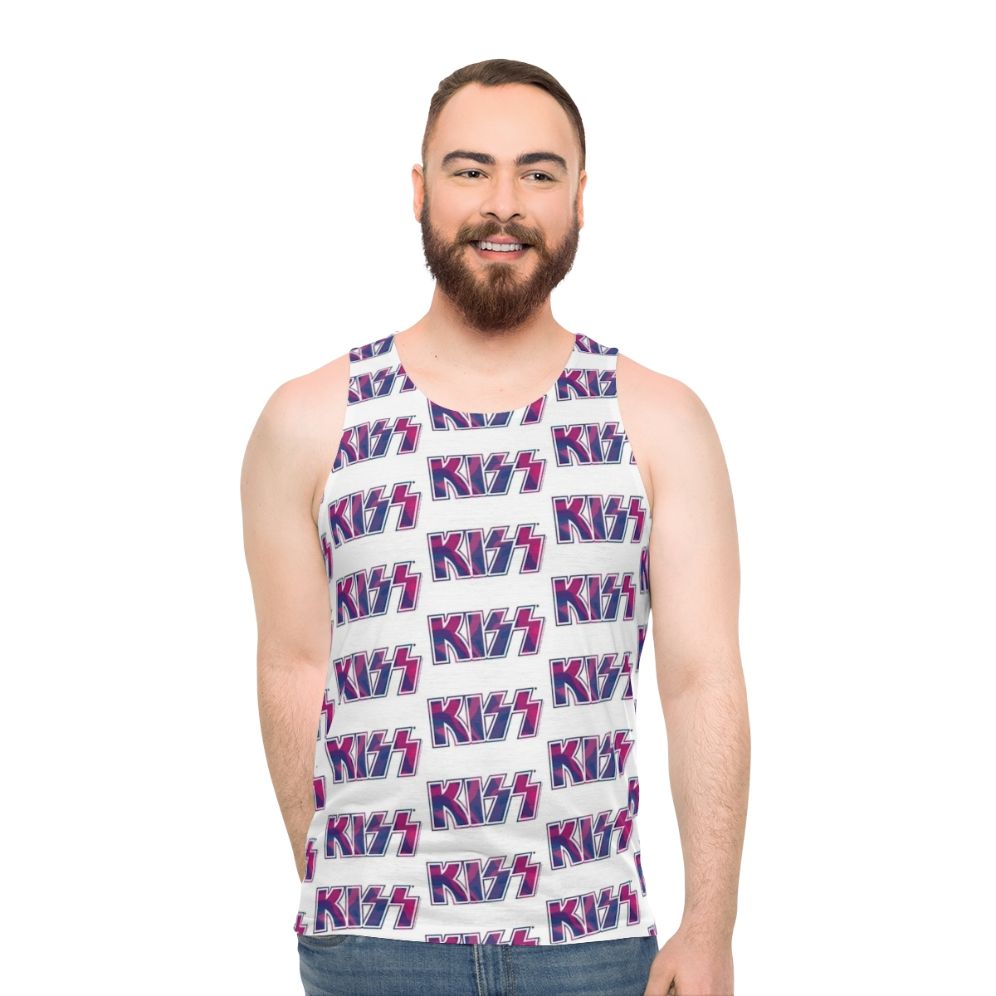 Tie Dye Kiss The Band Unisex Tank Top