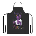 Tiefling bloodhunter-inspired apron with the text "Because I'm Weird"