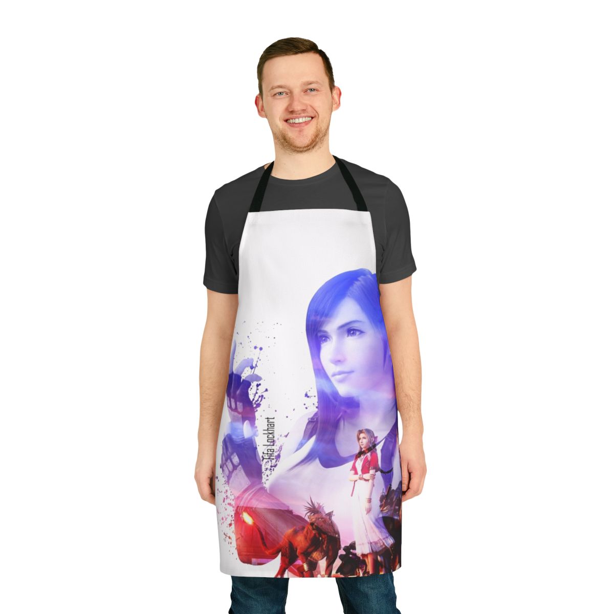 Tifa Lockhart inspired apron with Final Fantasy VII design