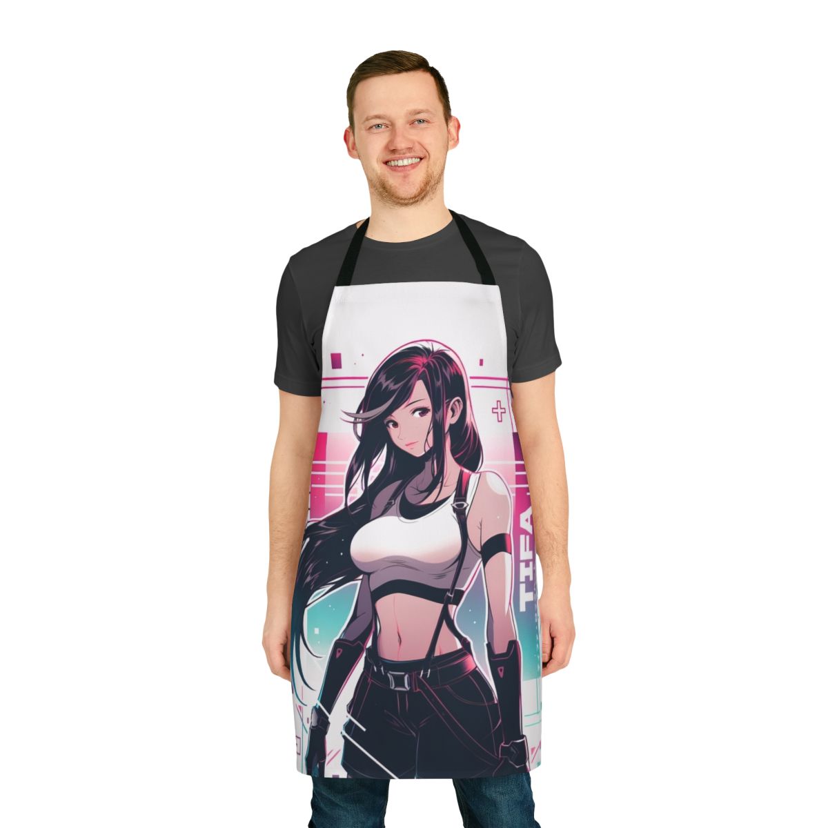 Tifa Lockhart Vaporwave-Themed Apron