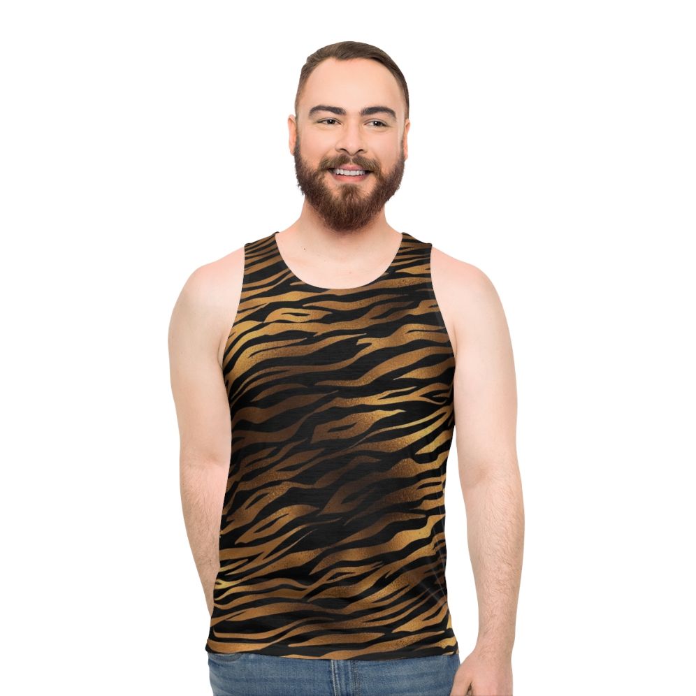 Tiger print unisex tank top
