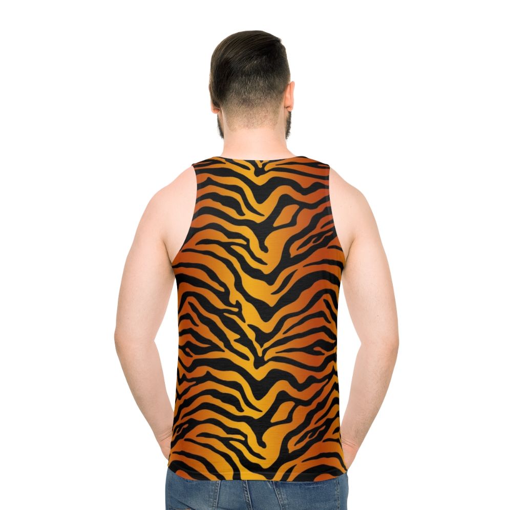 Tiger stripe print unisex tank top