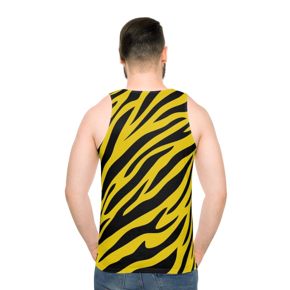 Unisex tank top featuring a vibrant tiger stripes pattern