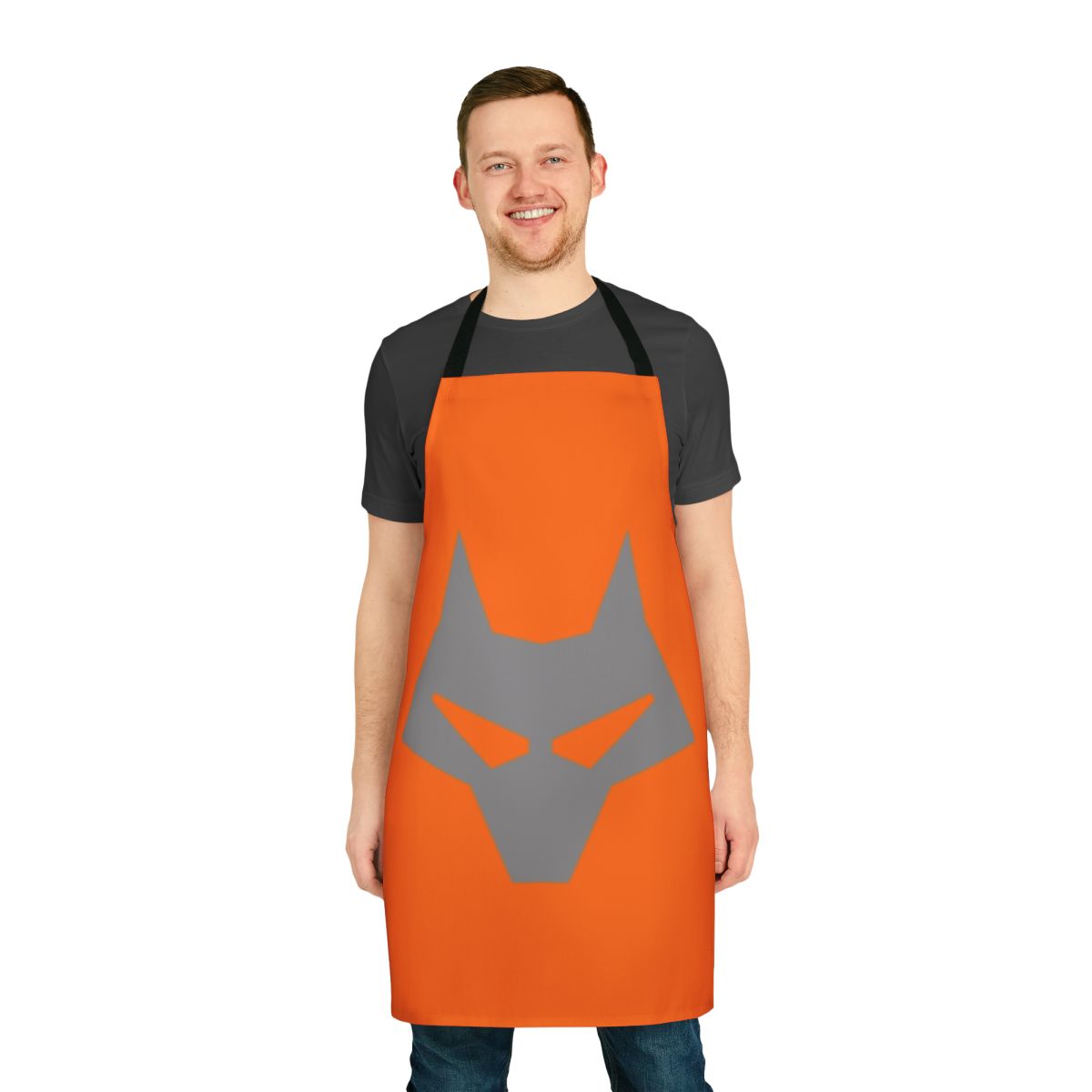 Timber Wolf-themed cosplay apron with wolf and superhero design