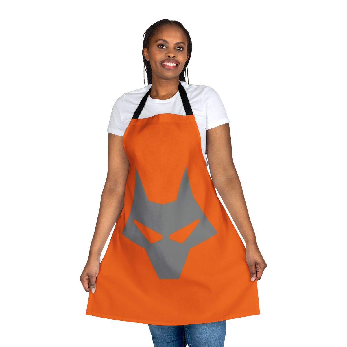 Timber Wolf-themed cosplay apron with wolf and superhero design