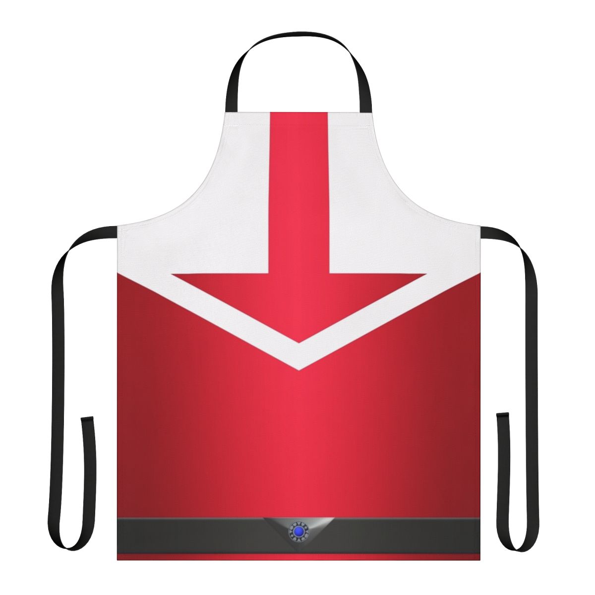Time Force Inspired Red Apron, featuring a stylish design for power rangers and super sentai fans