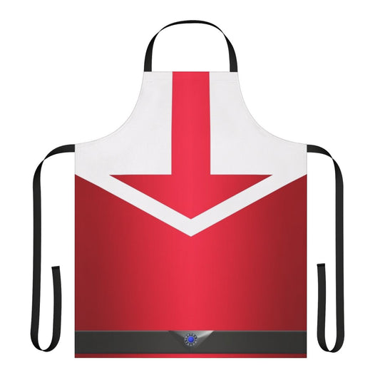 Time Force Inspired Red Apron, featuring a stylish design for power rangers and super sentai fans