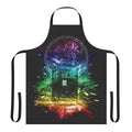 Time Storm Rainbow Themed Apron Featuring Doctor Who Inspired Imagery