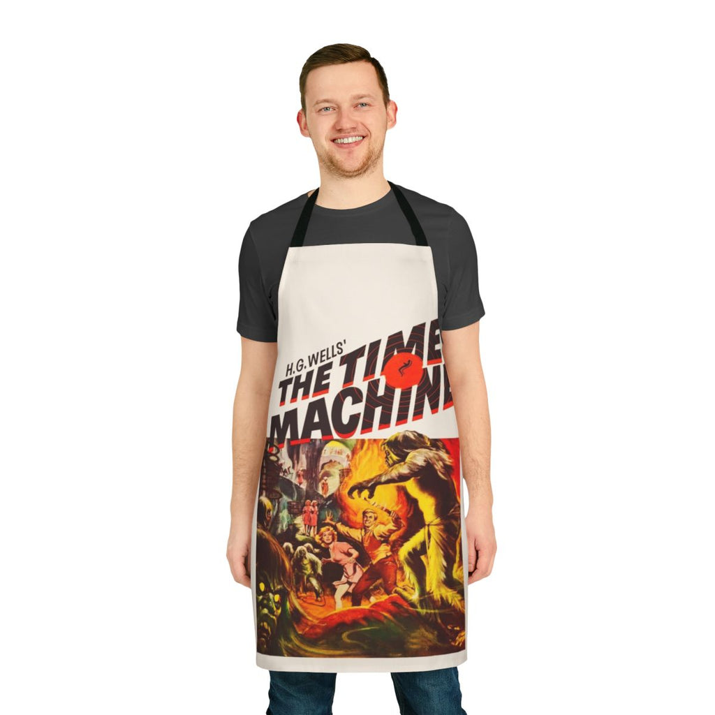 Vintage-inspired apron featuring imagery from the cult classic time travel sci-fi film