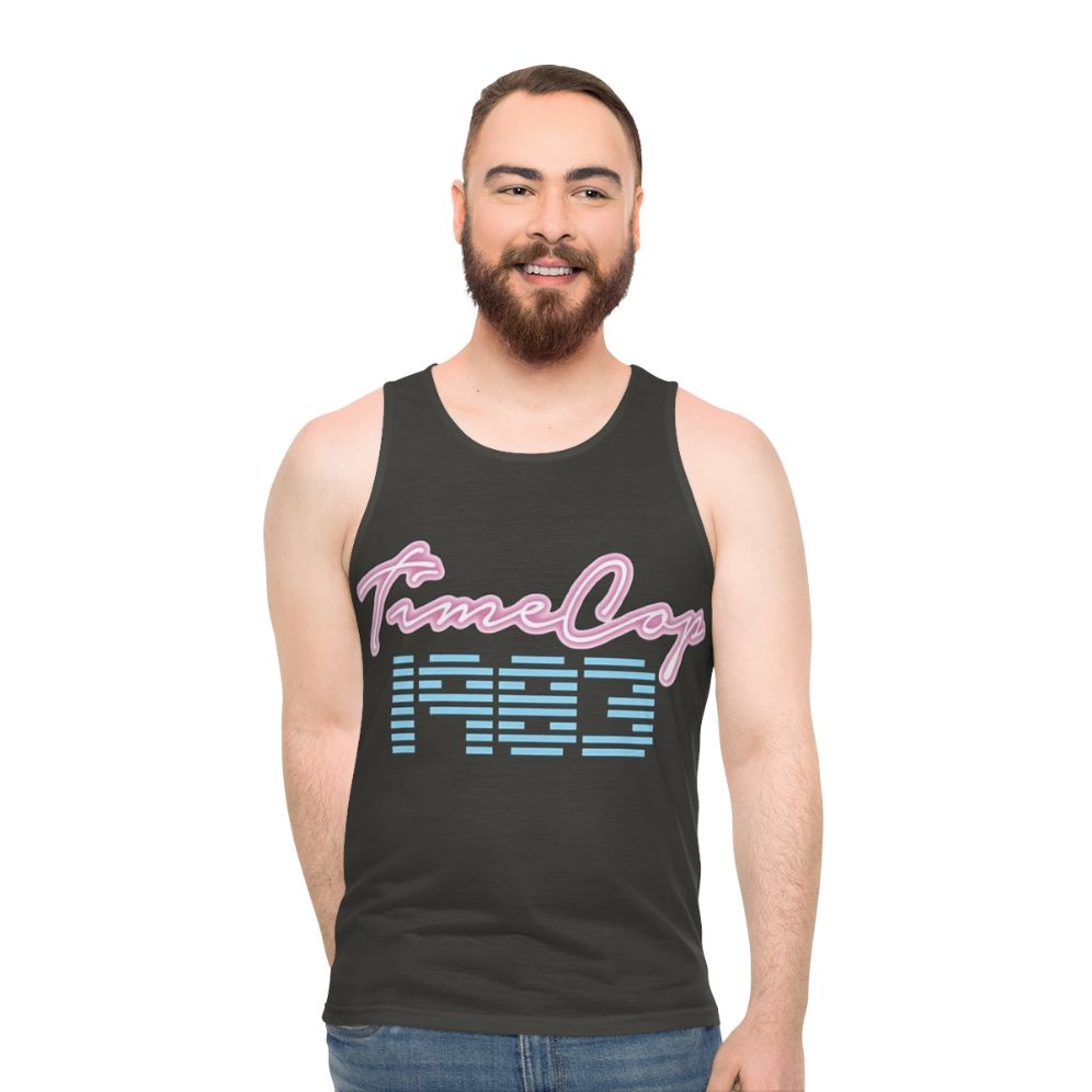 Timecop 1983 synthwave retro 80s unisex tank top