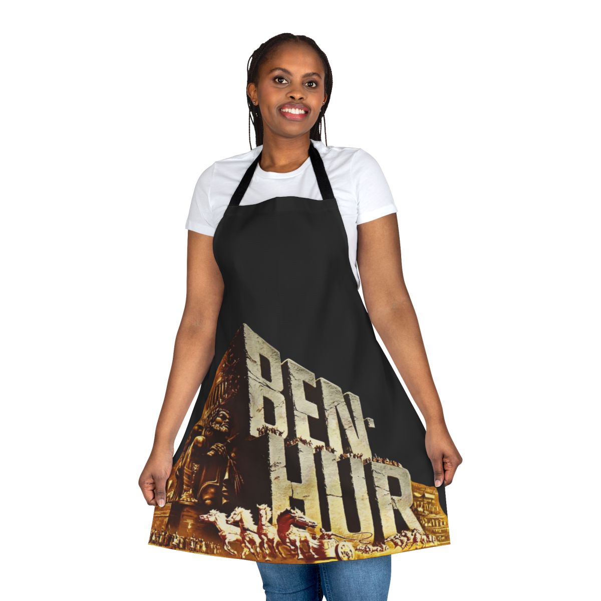Vintage-inspired Ben Hur movie themed apron in a modern, creative design