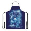 Vibrant time and space-themed apron for Doctor Who fans