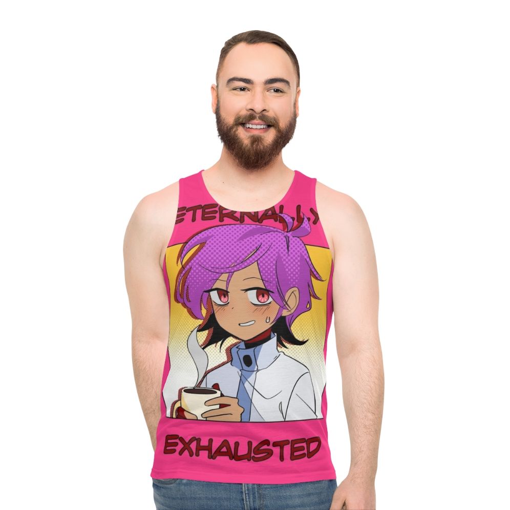 Tired and Exhausted Anime Webtoon Unisex Tank Top