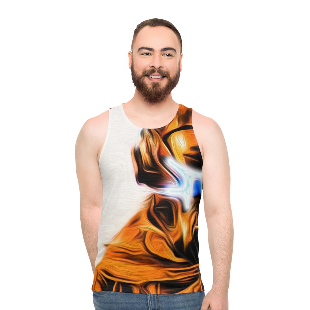 Titanfall-inspired unisex tank top with oil paint design
