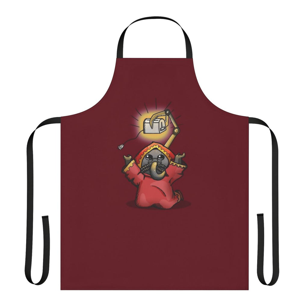 Toaster Priest-inspired apron with Warhammer 40k design elements