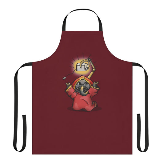 Toaster Priest-inspired apron with Warhammer 40k design elements