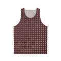 Toffifee unisex tank top with abstract blue rose pattern