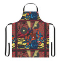 Vibrant and psychedelic Tokimonsta-inspired apron with cosmic, intoxicating design