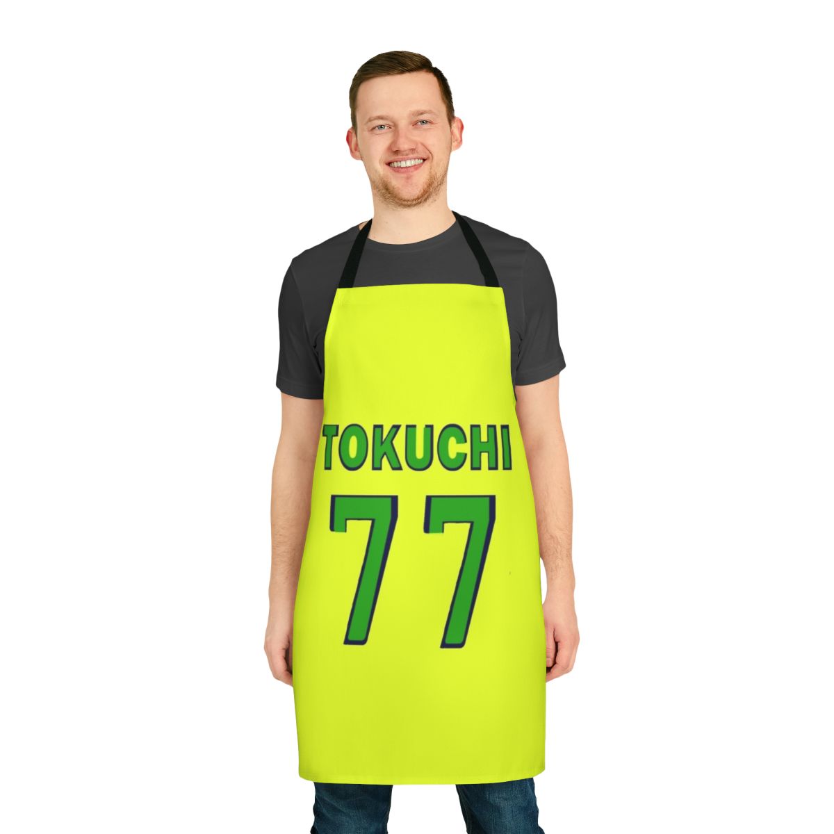 Tokuchi Toua inspired baseball apron with anime and manga graphics