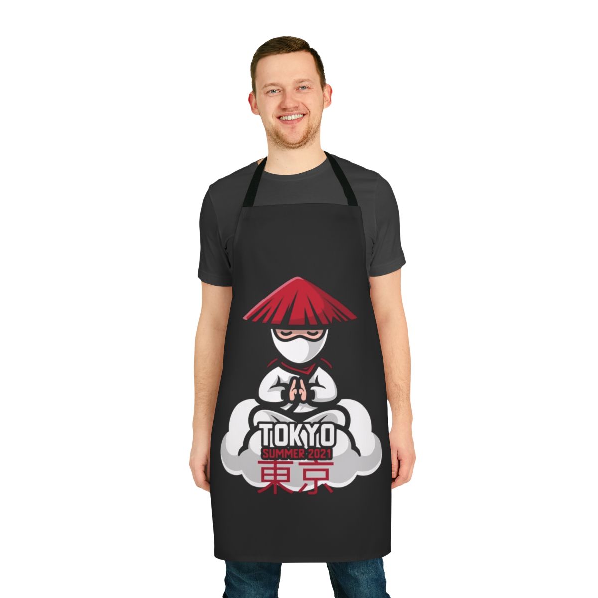 Tokyo-inspired apron featuring the 2021 Olympic Games design