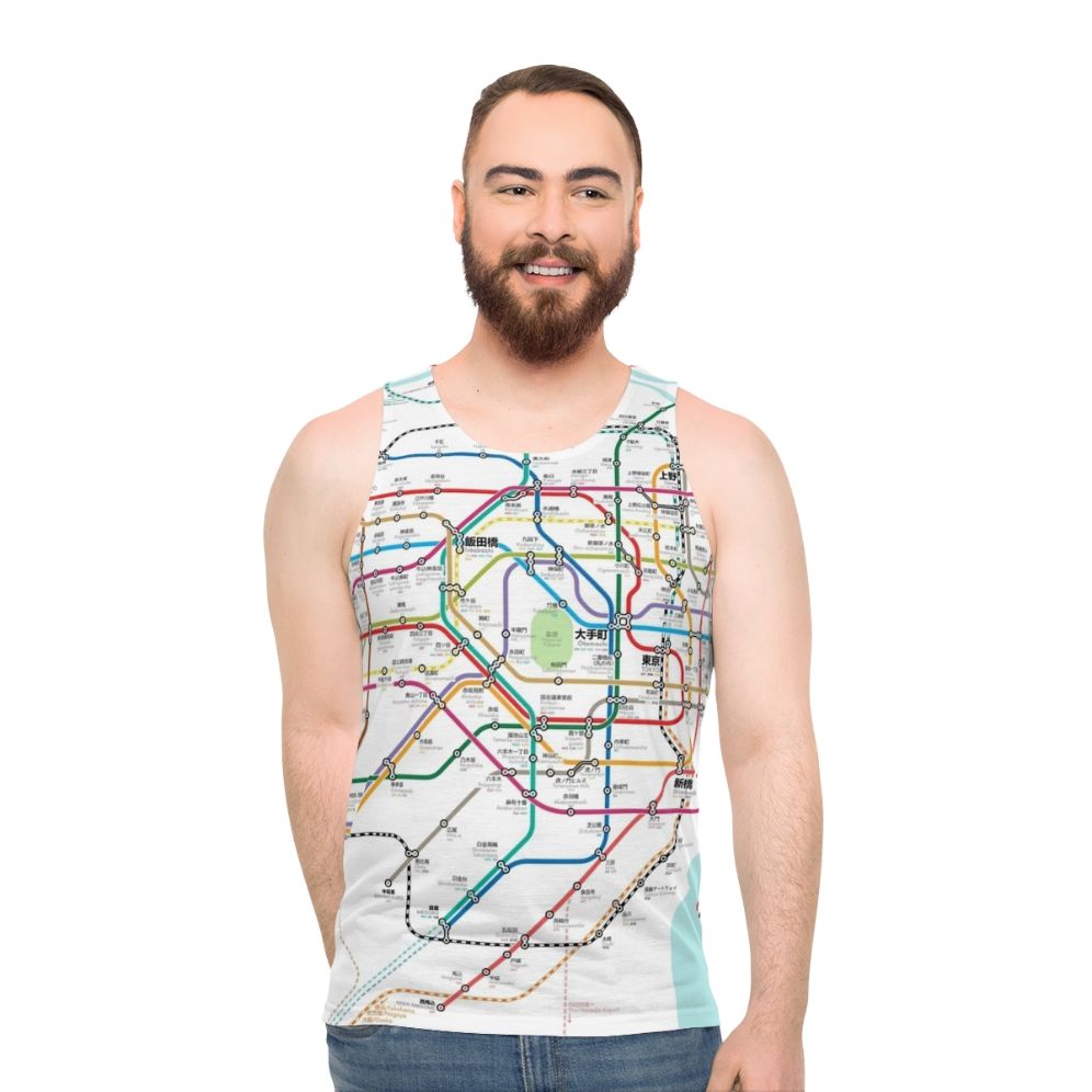 Tokyo Metro Map Japan Unisex Tank Top