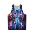Tokyo neon cyberpunk unisex tank top