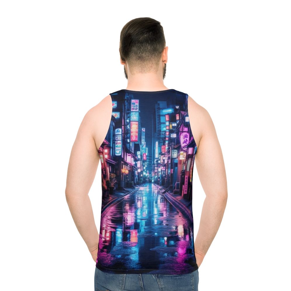 Tokyo neon cyberpunk unisex tank top