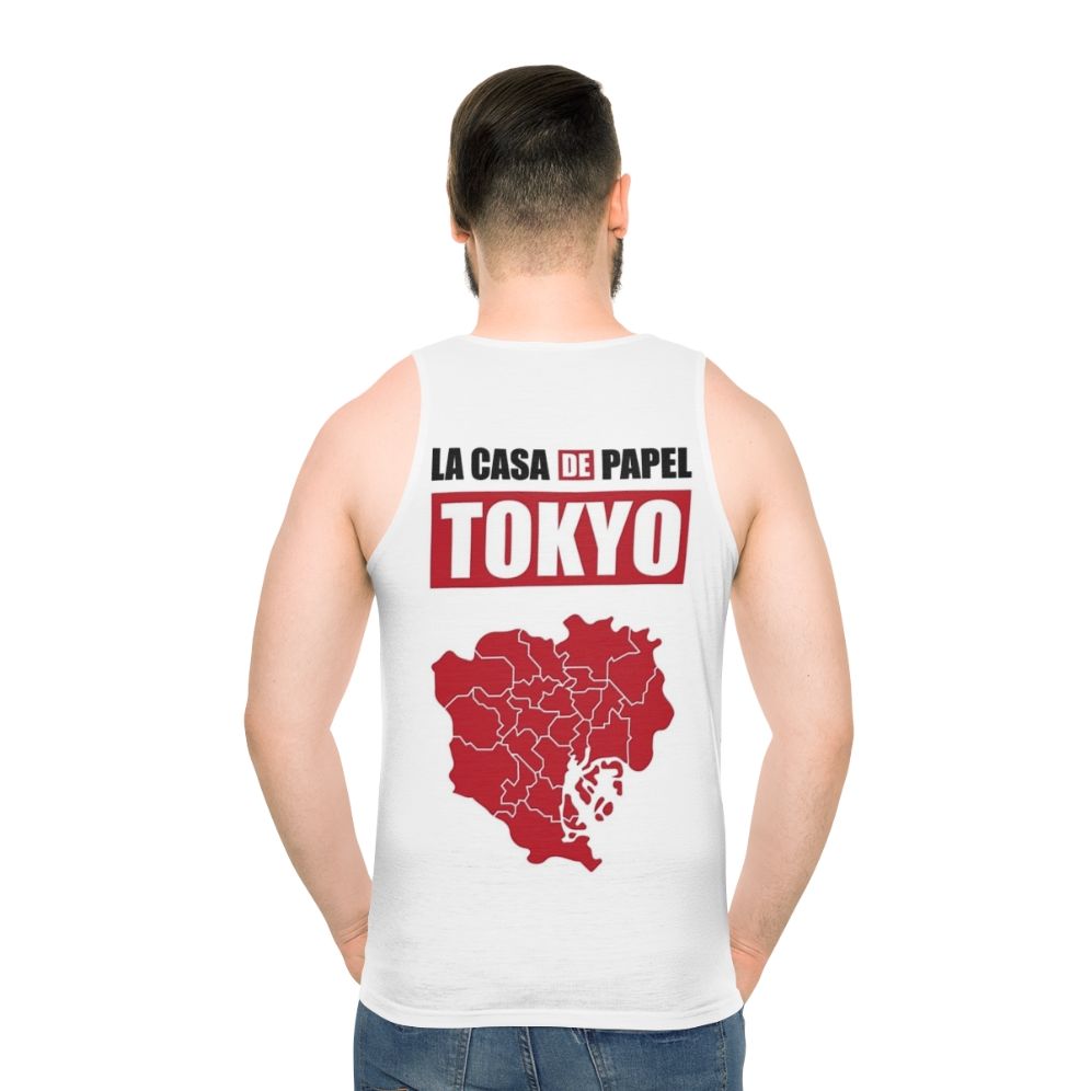 Money Heist Inspired Tokyo Paper House Design Unisex Tank Top