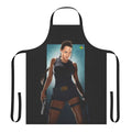 Stylized apron featuring Lara Croft, the iconic video game character from the Tomb Raider franchise.