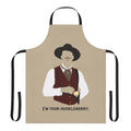 Tombstone-themed apron featuring the iconic quote "I'm your huckleberry" from the movie Tombstone.