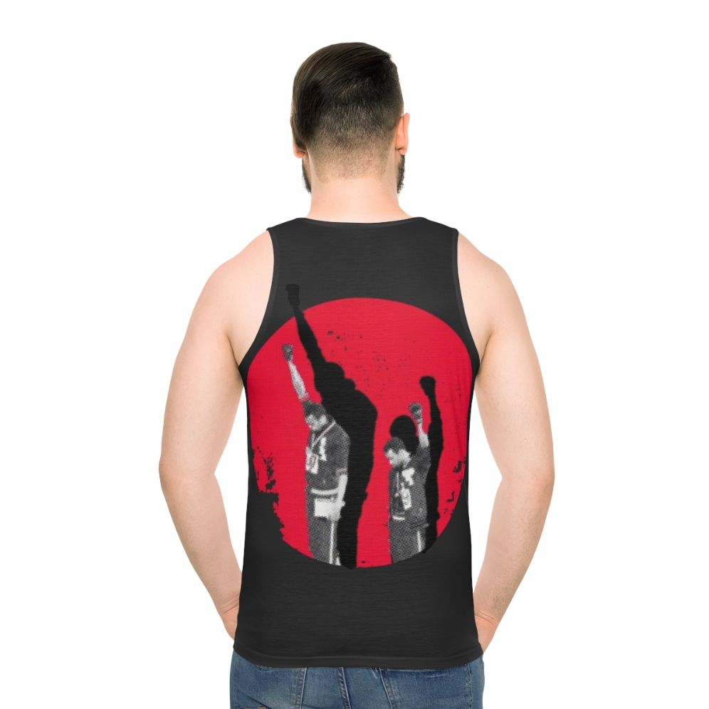 Unisex tank top featuring Tommie Smith's iconic Mexico 68 Olympic protest