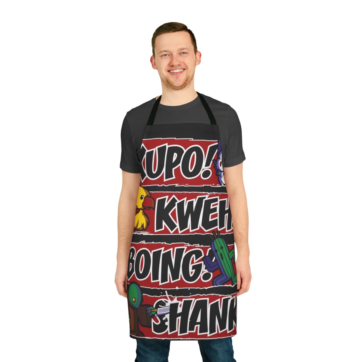Tonberry-inspired apron with video game design