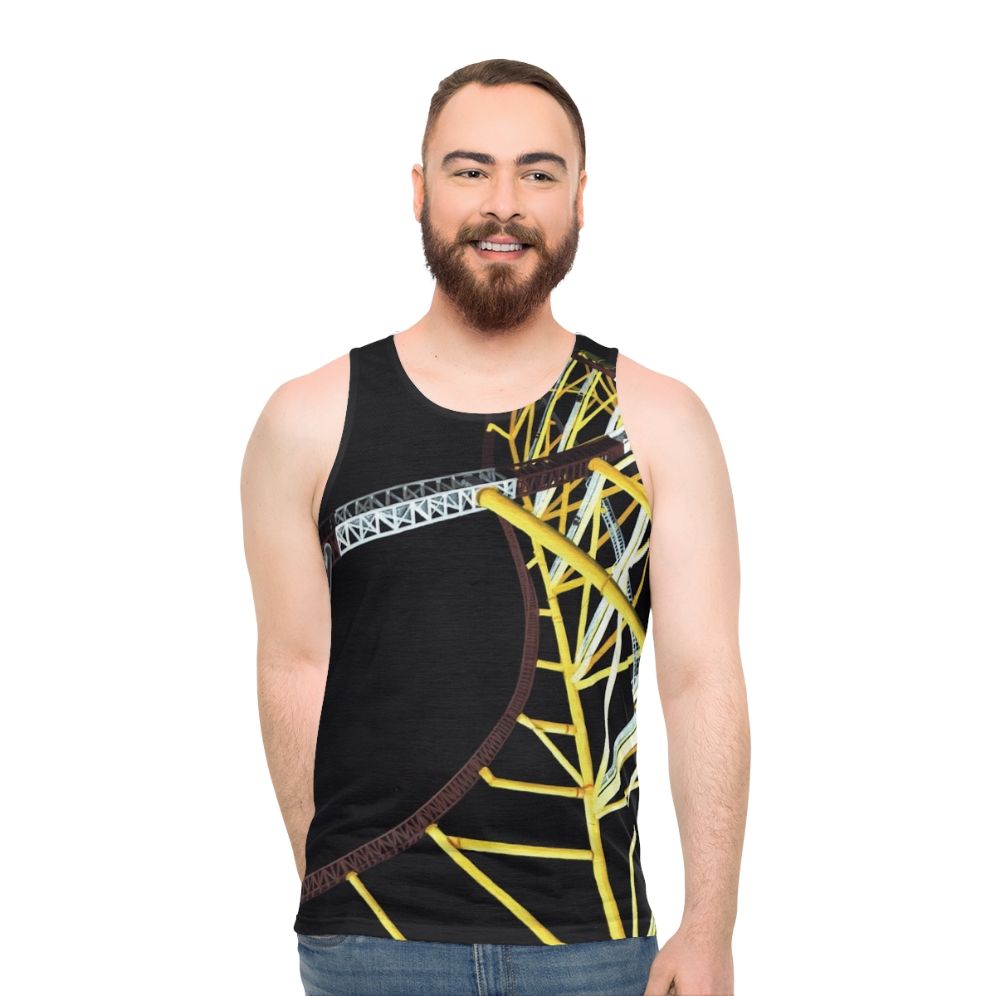 Unisex tank top featuring the Top Thrill Dragster roller coaster at Cedar Point amusement park