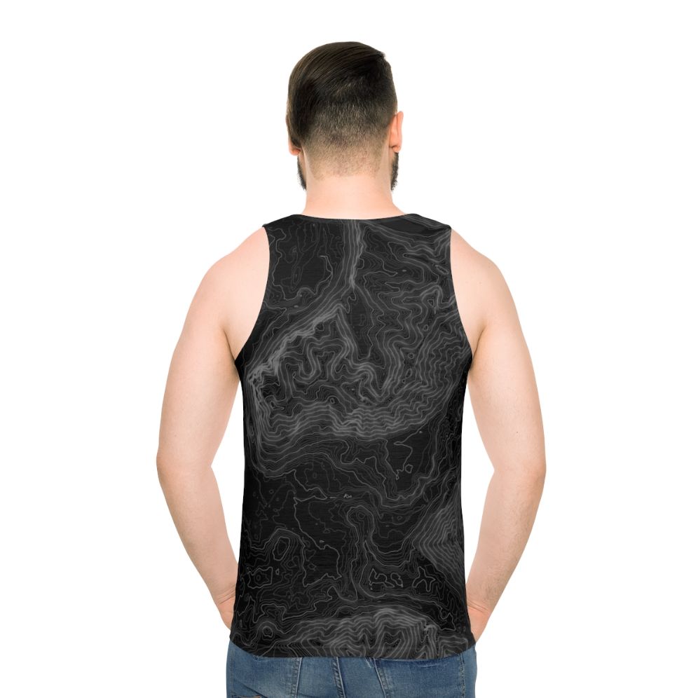 Topographic map unisex tank top