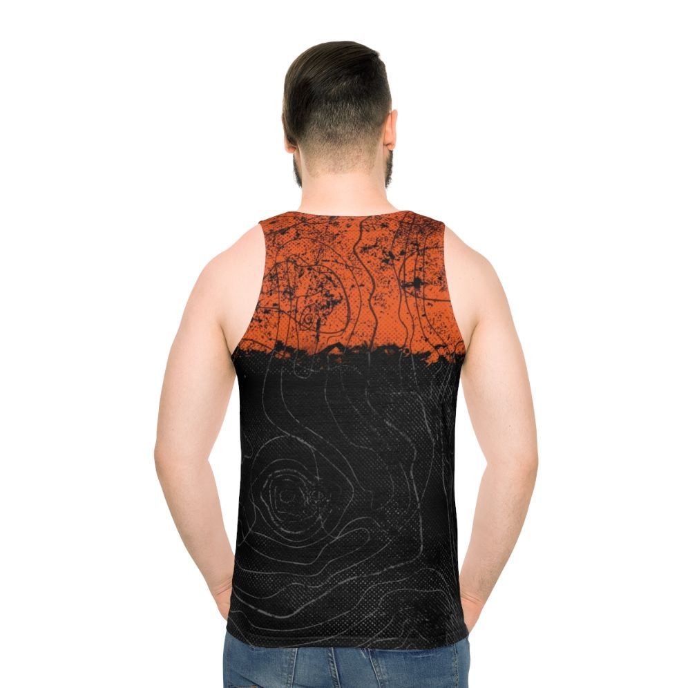 Topographic unisex tank top